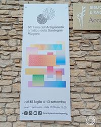 Banner di benvenuto della Fiera dell'Artigiantao Artistico di Mogoro