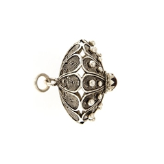 RR Orafi in Sassari Ciondolo bottone sardo con granato 28 mm