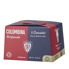 La Forneria di Pula Colombina ai 3 cioccolati Cagliari Calcio Scatola 100 g