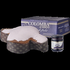 La Forneria di Pula Colomba ricoperta di cioccolato rosa con confettura di mirto sardo da spalmare Scatola...