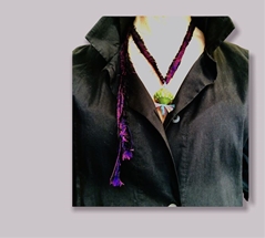 Valeria Tola Ceramiche Collana Butone Piccolo VERDE - cm 3 Sacchetto