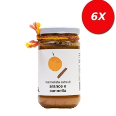 6 VASETTI di Marmellata extra di Arance e Cannella