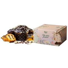 Colomba con crema al cioccolato e rum