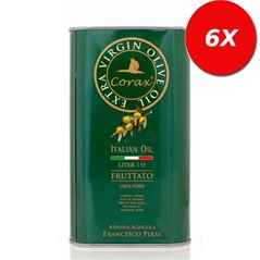 6 LATTINE di Olio extravergine d´oliva Corax Fruttato