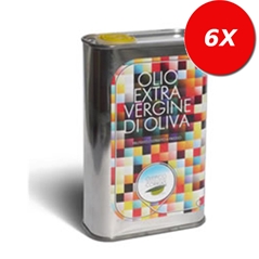 6 LATTINE di Olio Extravergine di oliva (lattina colorata)